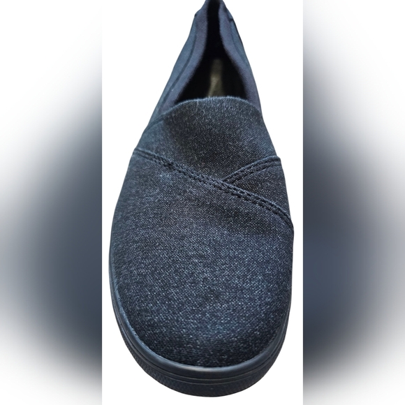 Grasshoppers Women's Black/Charcoal Canvas Slip-On Shoes, Size 7½ - Picture 5 of 7
